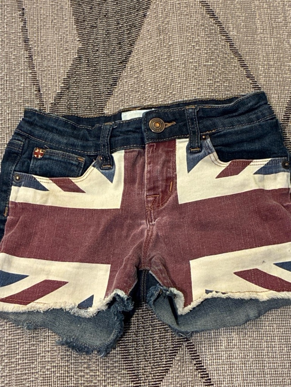 Hudson Jeans Union Jack Denim Shorts - Blue/White/Red